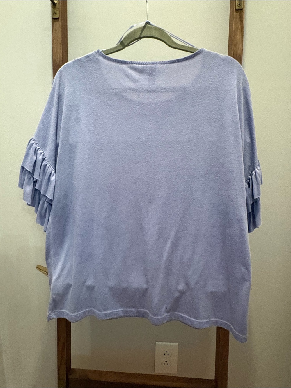 Alya Lavender Ruffle Sleeve Short Sleeve Tee (0013) - Picture 4 of 4